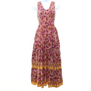 Angie Sleeveless Maxi Dress T-Back Women S Pink/Purple 100% Rayon